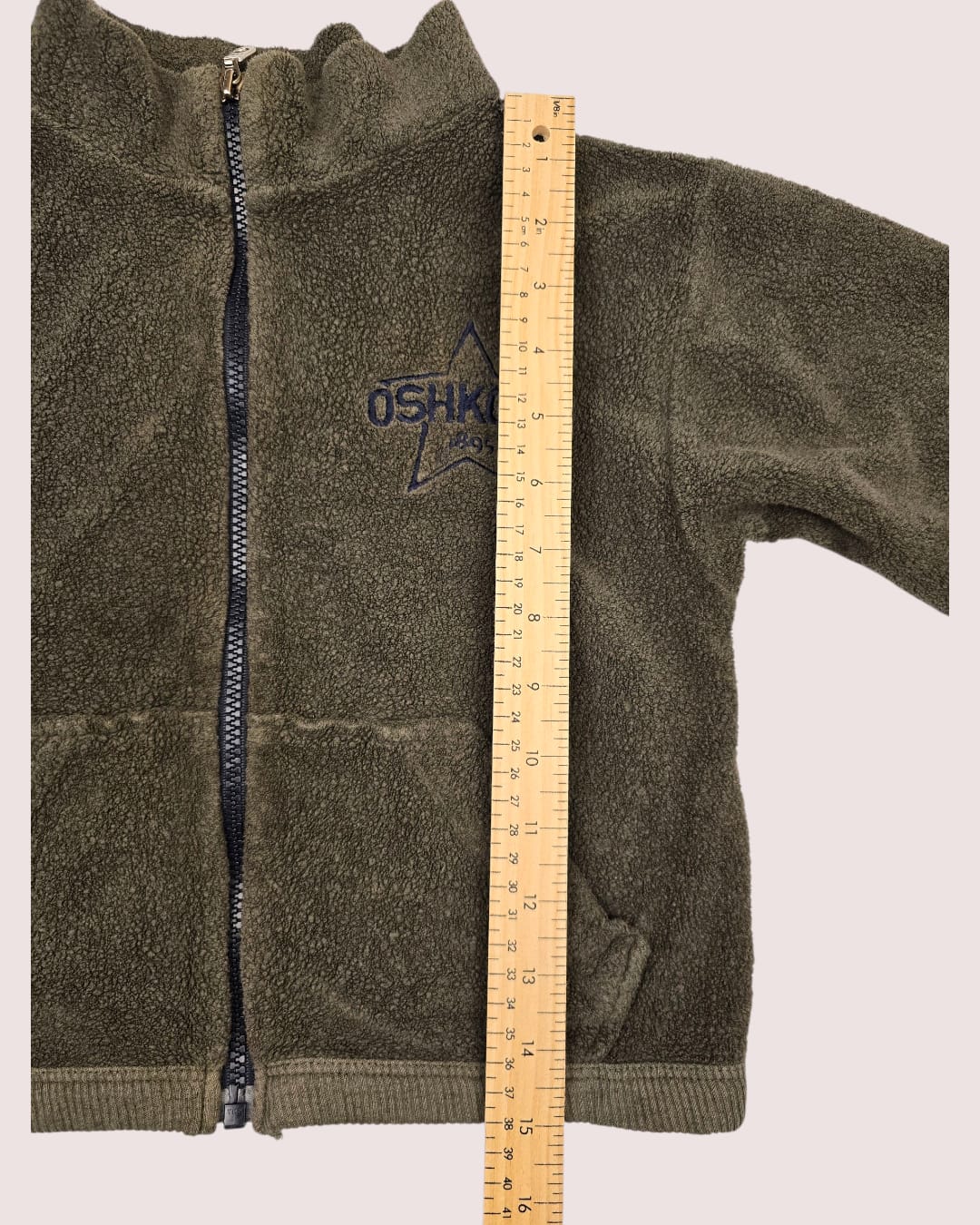 vintage OshKosh terry zip sweater 4-5T
