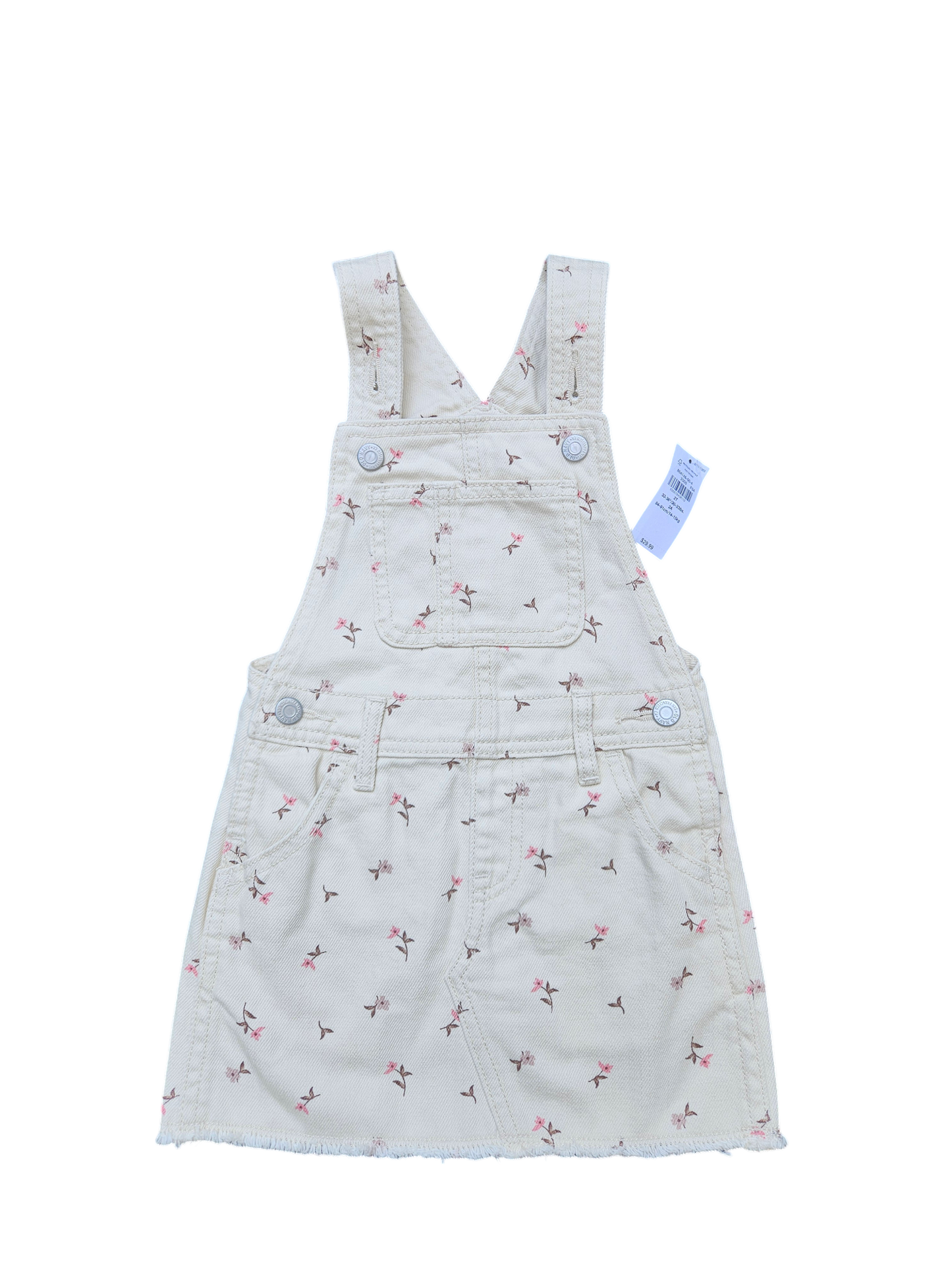 Old Navy cream skirtall with floral print 2T