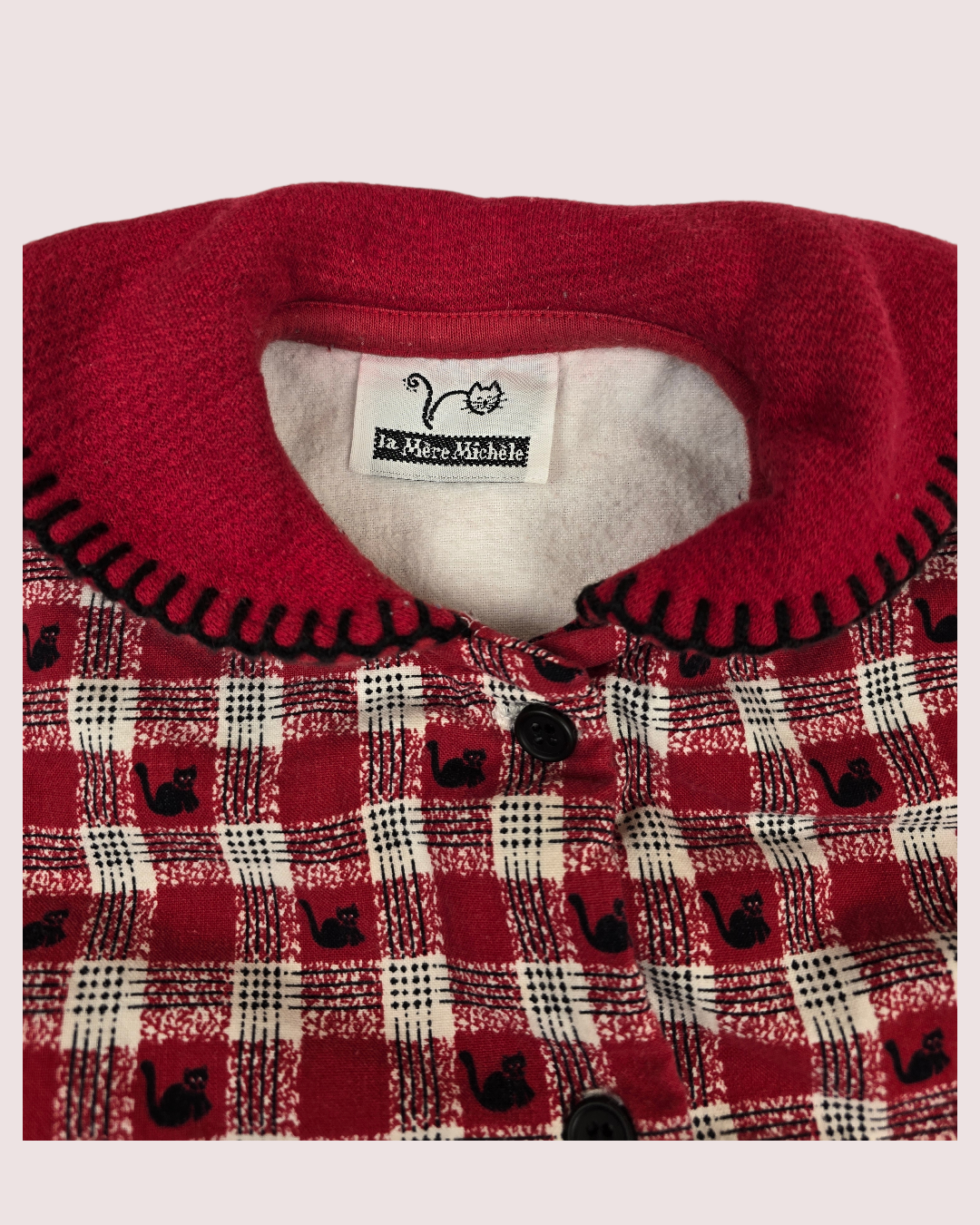 Vintage cat print flannel dress 3-4T