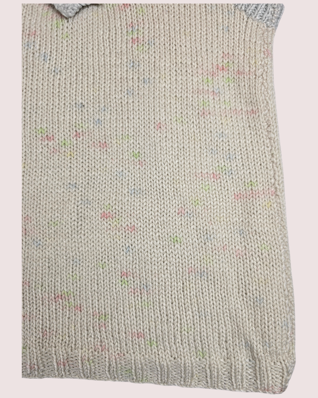 Handknit confetti vest