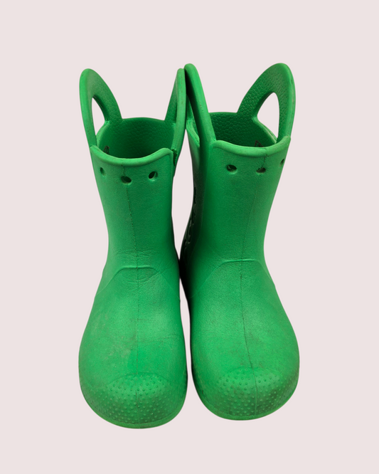Croc Handle It green rain boots 11 childrens