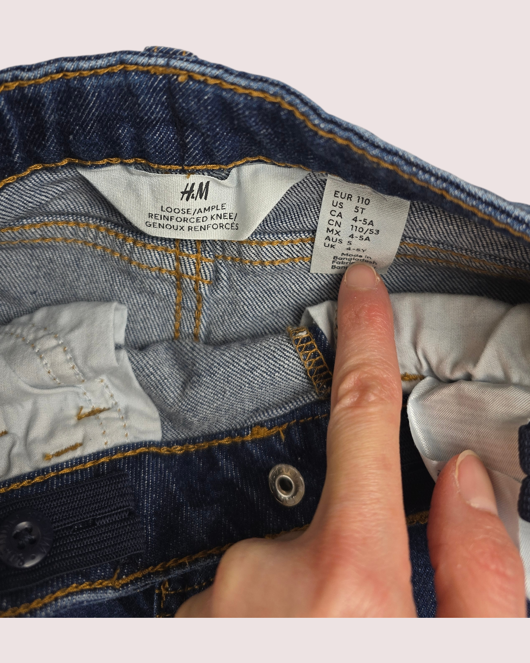 H&M loose jeans with reinforced knees 4-5T