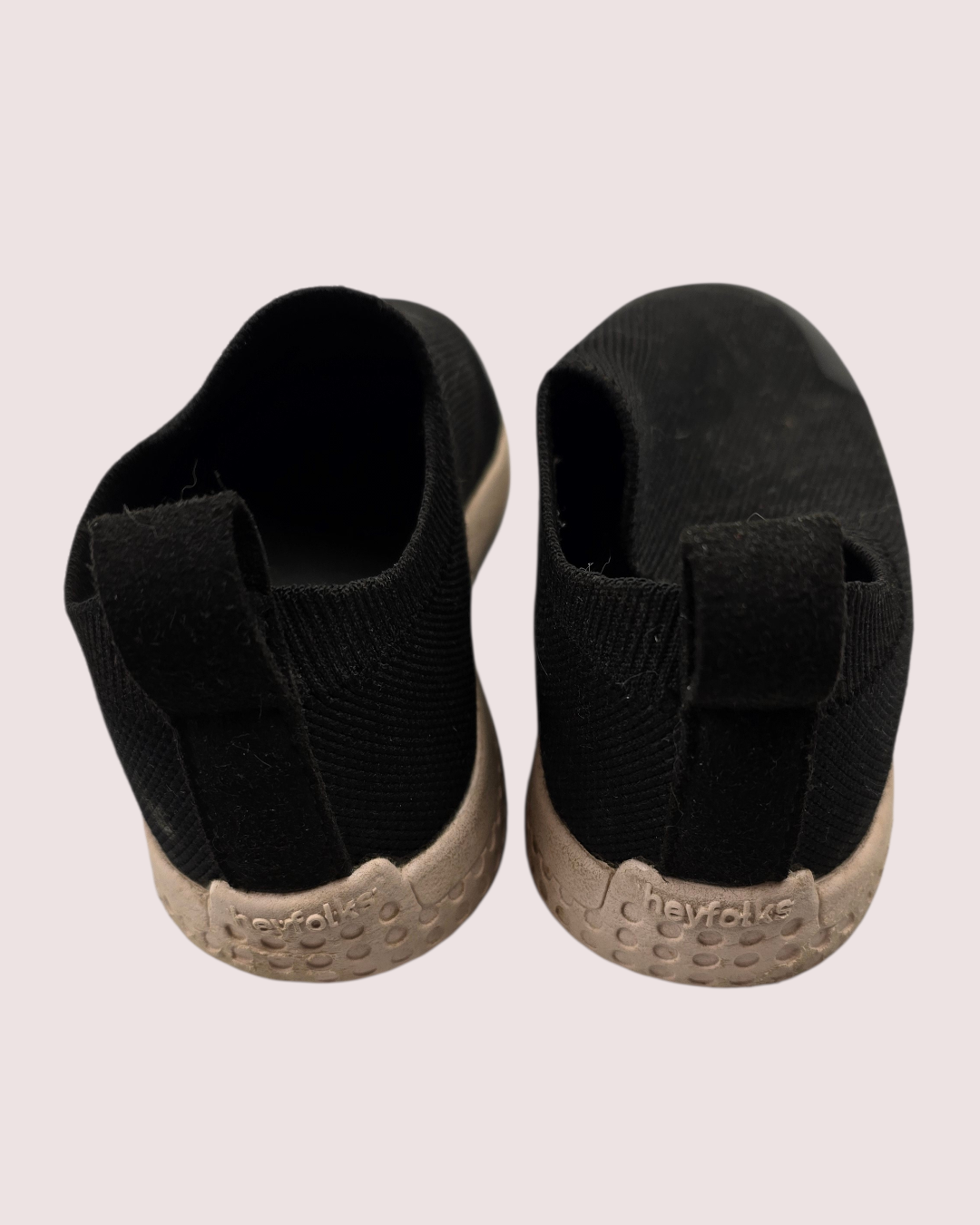 Heyfolks black slip on shoes 11C VGUC